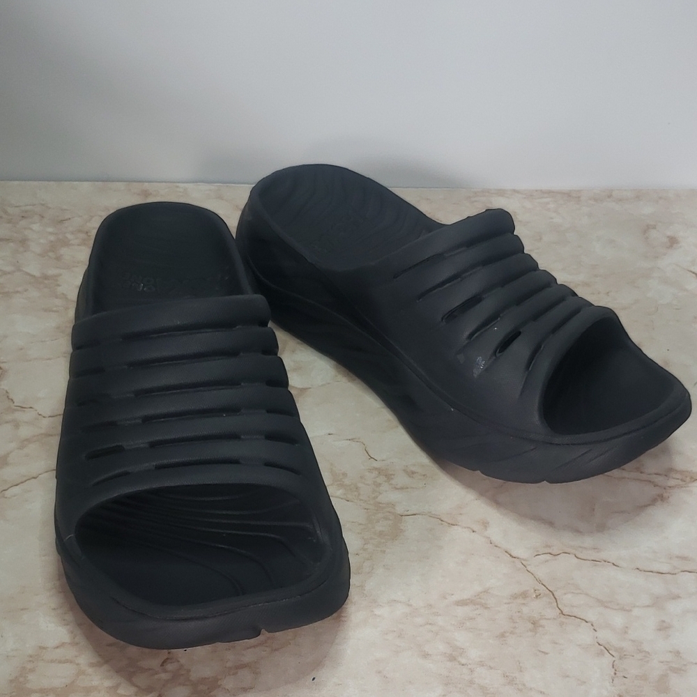 Hoka One One Black Men's Slide Sandals